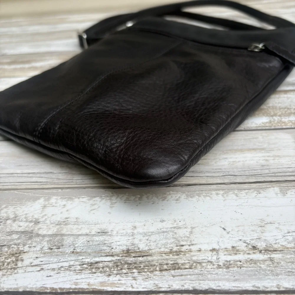 Margot Crossbody Bag Small Black Buttery Soft Leather Minimalist Classy Travel